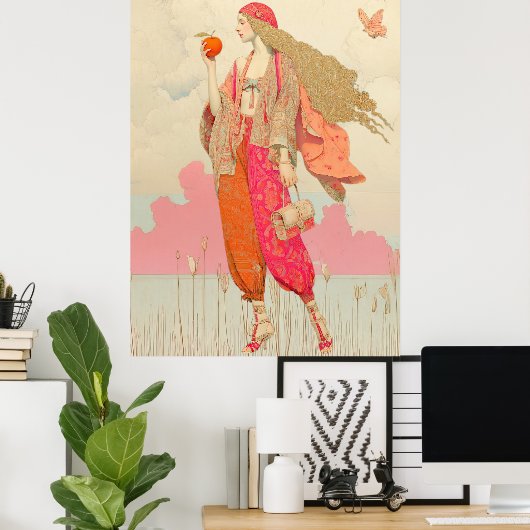 Poster ^~* FD2 Boho femme Apple Butterfly 10 (Bureau à domicile)