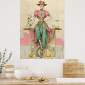 Poster ^~* FD2 Boho femme Apple Butterfly 39 (Cuisine)