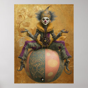 Poster FD2 Circus Clown Art Vintage Retro Carnival art 4