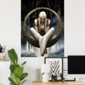 Poster FD2 Croissant de Lune Déesse Enchantée 19 Affich (Bureau à domicile)