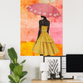 Poster *~* FD2 Déesses noires tropicales dynamiques 7 Cas (Bureau à domicile)