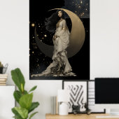 Poster FD2 Enchanted 15  Crescent Moon Goddess (Bureau à domicile)