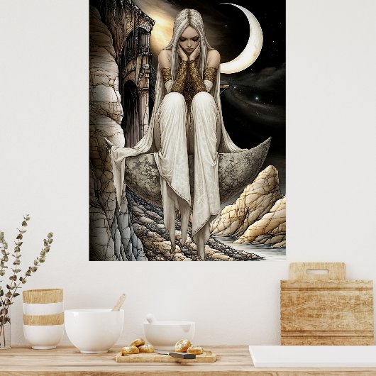 Poster FD2 Enchanted Crescent Moon Goddess 32 (Cuisine)