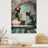 Poster *~* FD2 Floral 2 Déesses noires par Pool 12 (Cuisine)