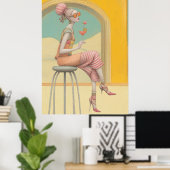 Poster ^~* FD2 Glam Bohemian Boho Cocktail Femme 5 (Bureau à domicile)