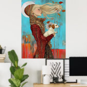 Poster *~* FD2 Jolie Filles Automnes Automne Automne auto (Bureau à domicile)