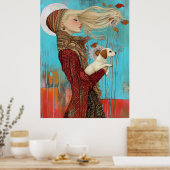 Poster *~* FD2 Jolie Filles Automnes Automne Automne auto (Cuisine)