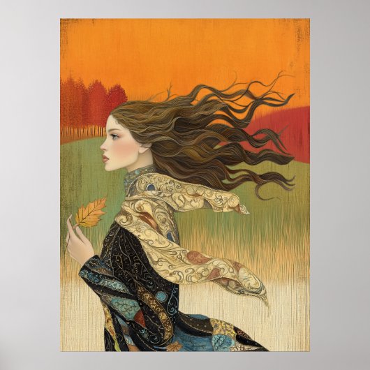 Poster *~* FD2 Jolie Filles Automnes Automne Automne Auto (Devant)