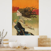 Poster *~* FD2 Jolie Filles Automnes Automne Automne Auto (Cuisine)