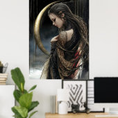 Poster - FD2 Mystique Gardienne de la Lune Déesse Céleste (Bureau à domicile)