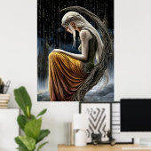 Poster - FD2 Mystique Gardienne Lunaire Déesse Céleste 9 (Bureau à domicile)