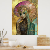 Poster *~* FD2 Ornate Nouveau Fantasy Ethereal Woman 13 (Cuisine)