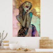 Poster *~* FD2 Ornate Nouveau Fantasy Ethereal Woman  34 (Cuisine)