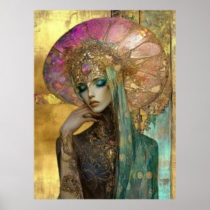 Poster *~* FD2 Orné Nouveau Fantastique Femme Éthérée 13