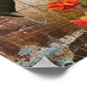 Poster *~* FD2 Plage Tropicale de chat pour femmes noires (Coin)