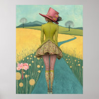 FD2 Rétro Fille Artistique Fantaisiste 12 Floral