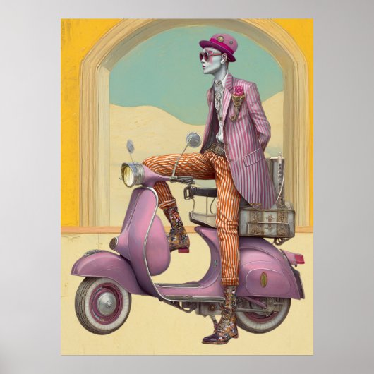 Poster FD2 Suitcase Boho Voyageurs HOMME SCOOTER 23 (Devant)