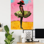 Poster *~* FD2 Vibrant Tropical Black Goddesses Casquette (Bureau à domicile)