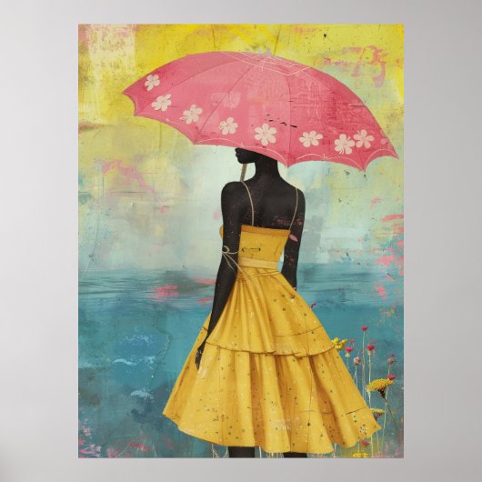 Poster *~* FD2 Vibrant Tropical Black Goddesses Casquette (Devant)