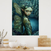 Poster *~* FD3 27 Imaginaire nymphe de forêt enchantant (Cuisine)