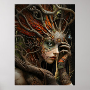 Poster *~* FD3 42 Arbre de vie Terre Mystique