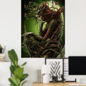 Poster *~* FD3 Forêt spirituelle FEMME Gardienne de la Te (Bureau à domicile)