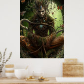 Poster *~* FD3 Forêt spirituelle FEMME Gardienne de la Te (Cuisine)