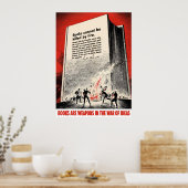Poster FDR Quote On Book Burning (Cuisine)