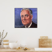 Poster FDR (Roosevelt) "Soyez bref" Citation de sagesse P (Cuisine)