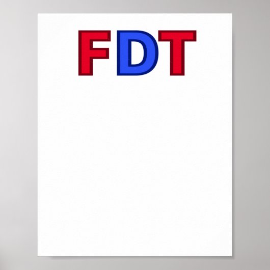 Poster Fdt - Pour Donald Trump Sticker (Devant)
