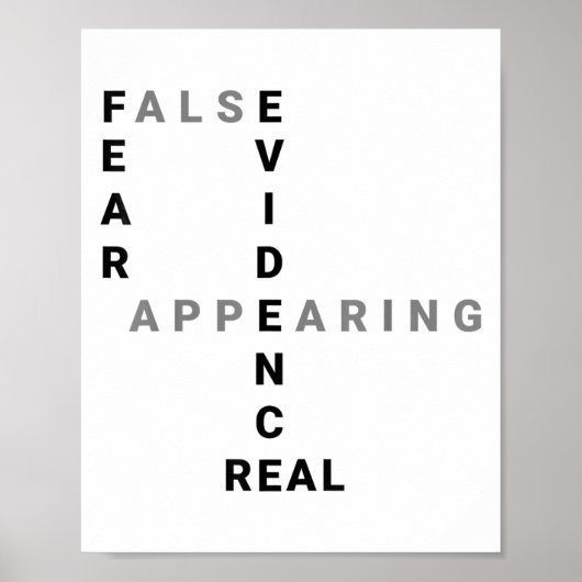 Poster Fear False Evidence Appearing Real Motivational (Devant)