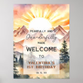 Poster Fearful and Onederful made First Birthday (Devant)