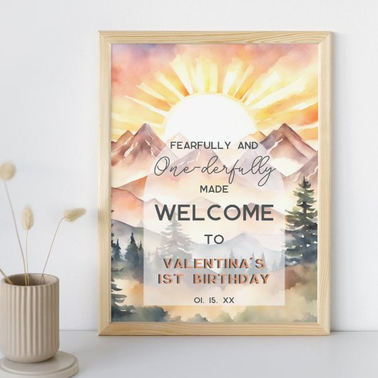 Poster Fearful and Onederful made First Birthday