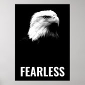 Poster Fearless Bald Eagle Motivational Courage Artwork (Devant)