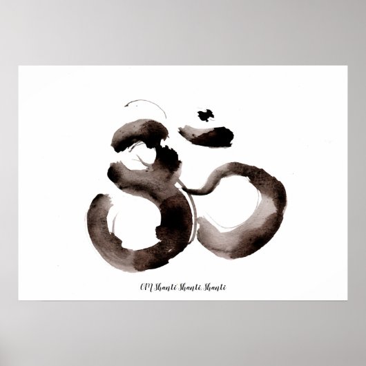 Poster featuring a mindfulness Om (Aum) motif (Voorkant)