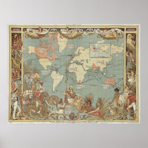 Poster Fédération impériale 1886   Walter Crane