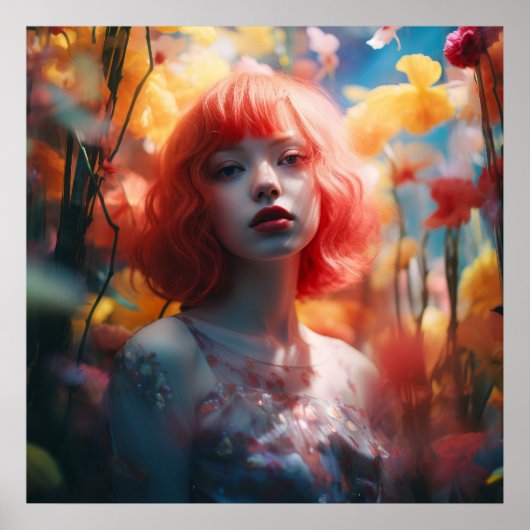 Poster Fée à cheveux orange (Devant)