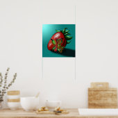 Poster Fée afro-américaine et fraise (Cuisine)