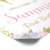 Poster Fée Arc en Ciel Whimsical Bienvenue (Coin)