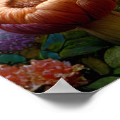 Poster Fée assise sur un Artichoke Illutration magique (Coin)