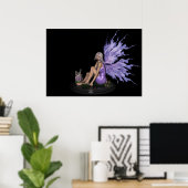 Poster Fée avec ailes violettes de couleur mutli Imprimer (Bureau à domicile)