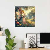 Poster Fée dans le jardin (Bureau à domicile)