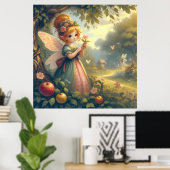Poster Fée dans le jardin (Bureau à domicile)