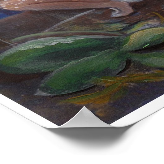 Poster Fée dans un bocal "secourt-moi" (Coin)