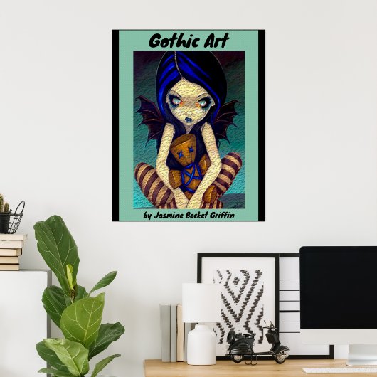 Poster Fée d'art gothique par Jasmine Becket Griffin (Bureau à domicile)