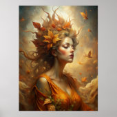 Poster Fée de forêt d'automne - Mystic Fall Wall Art (Devant)