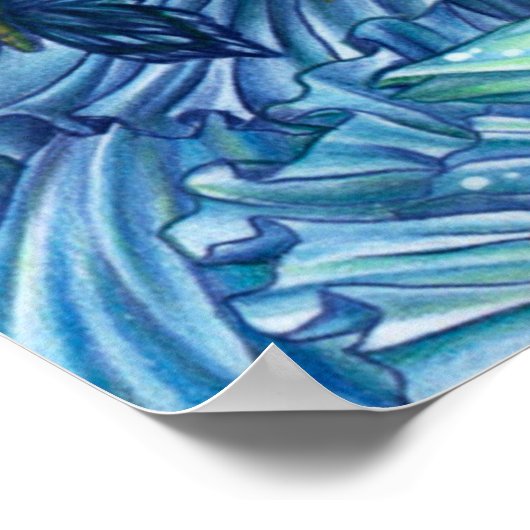 Poster Fée de givre vue d'un hiver saphir (Coin)