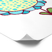 Poster Fée De Jardin Avec Fleurs (Coin)