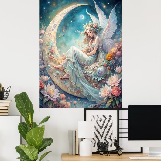 Poster Fée de la fleur de lune (Bureau à domicile)