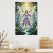 Poster Fée de la forêt enchantée | Art de fantasy magique (Cuisine)